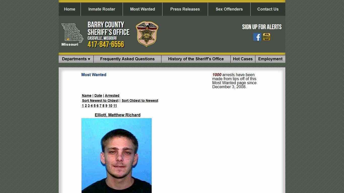 Most Wanted - Barry County Sheriff MO